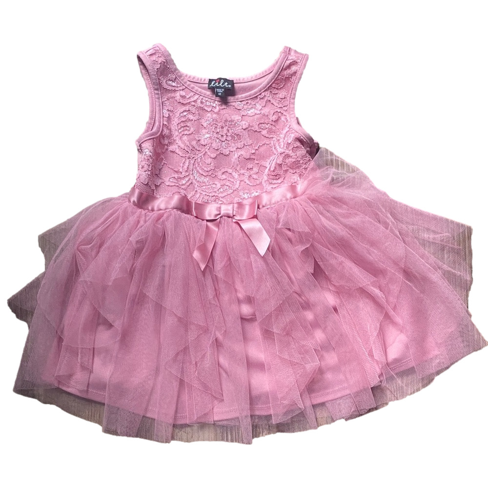 Pink Lace & Tulle Party Dress